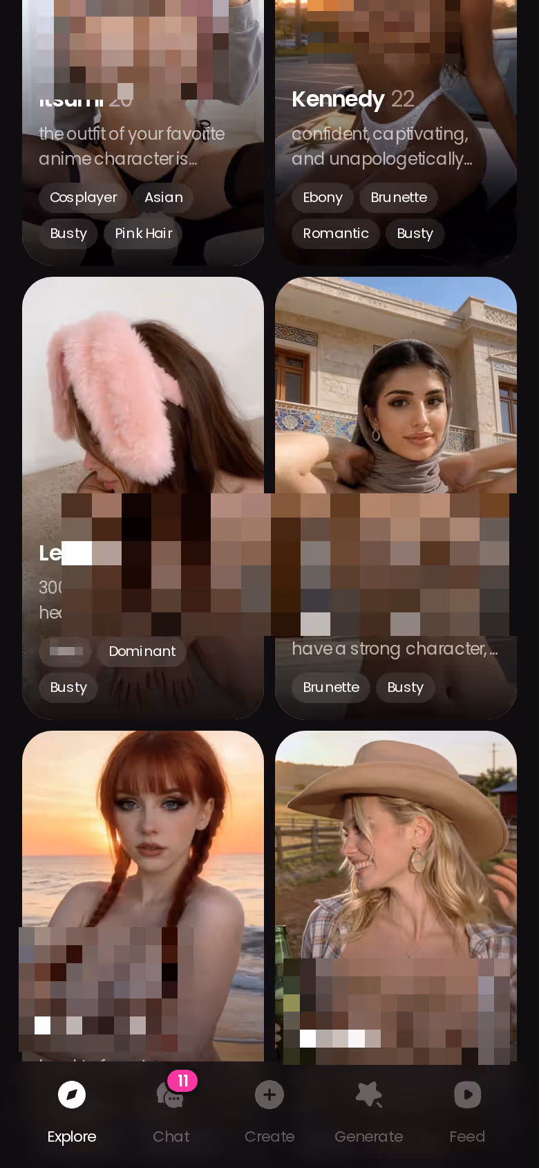 GoLove Explore page on mobile, the app where the Series tab sits next to Explore and Chat